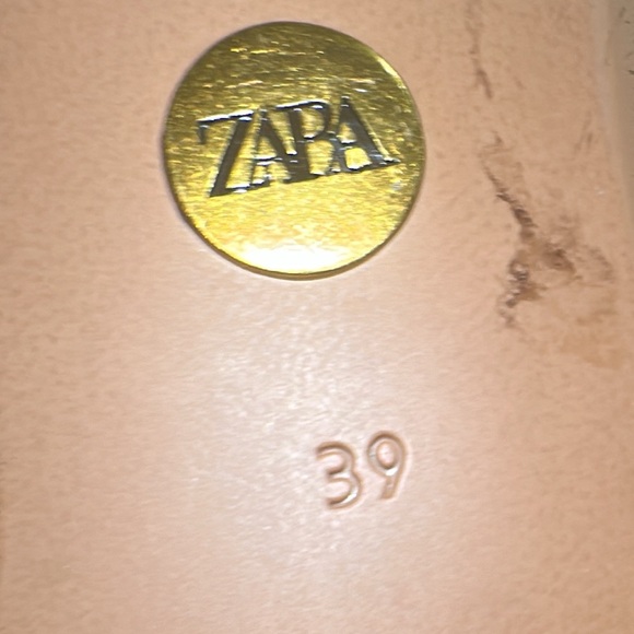 Zara Cream Textured Slingback Flats (shoes16) - Picture 10 of 10